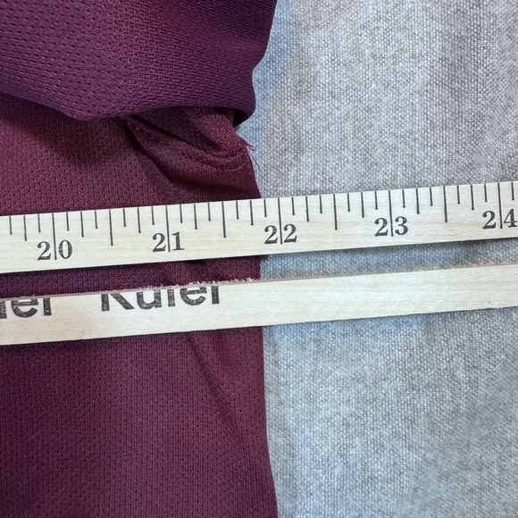 Nike Dri-FIT Shirt Mens Large Coaches Football Running Performance Maroon FJ9570 - Picture 8 of 14